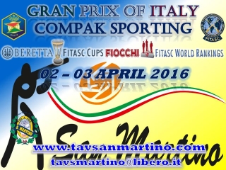 Grand Prix of Italy - Compak Sporting - Italy (April 2016)