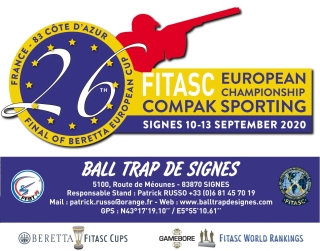 26th European Championship Finale Beretta European Cup - Compak Sporting - France (September 2020)